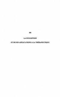 Produktbild: De la suggestion et de ses applications