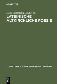 Produktbild: Lateinische altkirchliche Poesie