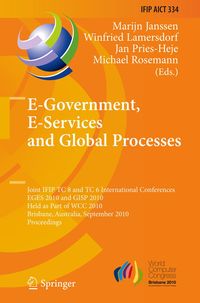 Produktbild: E-Government, E-Services and Global Processes