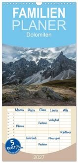 Produktbild: Familienplaner 2027 - Dolomiten mit 5 Spalten (Wandkalender, 21 x 45 cm) CALVENDO