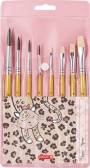 Produktbild: Brunnen Schulpinsel 8er-Set Sweet Wild Cat
