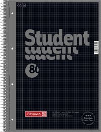 Produktbild: Brunnen Collegeblock Premium Student A4 kariert Lineatur 28 onyx