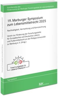 Produktbild: 19. Marburger Symposium zum Lebensmittelrecht 2025