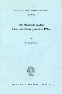 Produktbild: Das Staatsbild in den L&auml;nderverfassungen nach 1945.