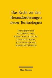 Produktbild: Das Recht vor den Herausforderungen neuer Technologien