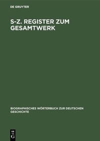 Produktbild: S&ndash;Z. Register zum Gesamtwerk
