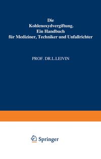 Produktbild: Die Kohlenoxydvergiftung