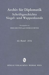 Produktbild: Archiv f&uuml;r Diplomatik, Schriftgeschichte, Siegel- und Wappenkunde
