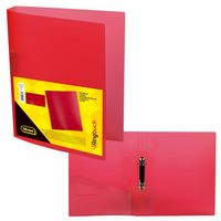 Produktbild: Idena Ringbuch PP 2 Ringe 35mm transluzent rot DIN A4