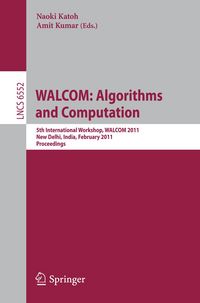 Produktbild: WALCOM: Algorithms and Computation
