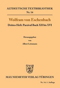 Bild vom Artikel Parzival Buch XII bis XVI vom Autor Albert Leitzmann