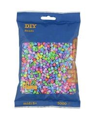 Produktbild: Hama 201-50 - DIY B&uuml;gelperlen Midi 5+, ca. 3000 St&uuml;ck, Pastell Mix, 6 Farben