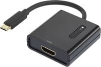 Produktbild: Renkforce RF-4472892 USB / HDMI Adapter [1x USB-C&reg; Stecker - 1x HDMI-Buchse] Schwarz vergoldete Steckkontakte 15.00 cm
