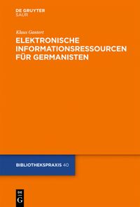 Produktbild: Elektronische Informationsressourcen f&uuml;r Germanisten