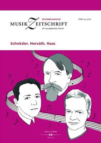 Bild vom Artikel Schnitzler, Horváth, Haas vom Autor Europäische Musikforschungsvereinigung Wien