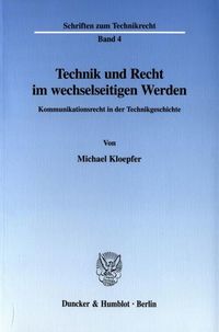 Produktbild: Technik und Recht im wechselseitigen Werden.