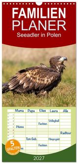 Produktbild: Familienplaner 2027 - Seeadler in Polen mit 5 Spalten (Wandkalender, 21 x 45 cm) CALVENDO