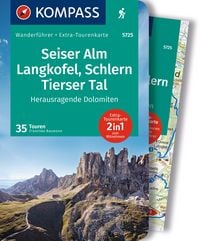 Produktbild: KOMPASS Wanderf&uuml;hrer Seiser Alm, Langkofel, Schlern, Tierser Tal - Herausragende Dolomiten, 35 Touren mit Extra-Tourenkarte