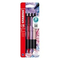 Produktbild STABILO Druck-Kugelschreiber pointball NatureCOLORS Wildflower Edition 4er Set, burgunderrot, preußischblau, grauviolett, rouge