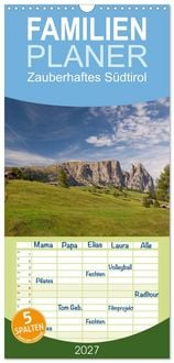 Produktbild: Familienplaner 2027 - Zauberhaftes S&uuml;dtirol mit 5 Spalten (Wandkalender, 21 x 45 cm) CALVENDO
