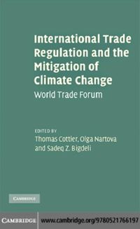 Produktbild: International Trade Regulation and the Mitigation of Climate Change