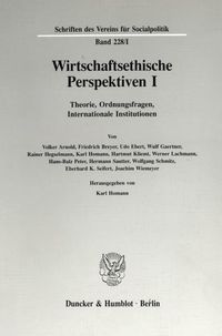 Produktbild: Wirtschaftsethische Perspektiven I.