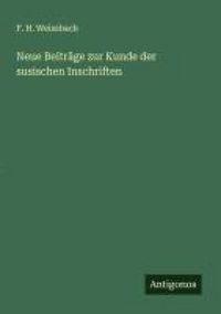 Produktbild: Neue Beitr&auml;ge zur Kunde der susischen Inschriften