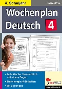 Produktbild: Wochenplan Deutsch / Klasse 4