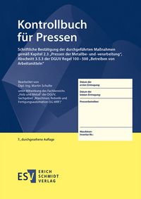 Produktbild: Kontrollbuch f&uuml;r Pressen