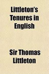 Produktbild: Littleton's Tenures in English