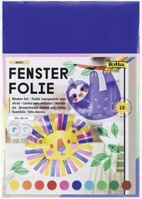 Produktbild: Folia Fensterfolie, 23x33cm, 10 Blatt, farbig sortiert