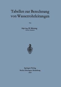 Produktbild: Tabellen zur Berechnung von Wasserrohrleitungen