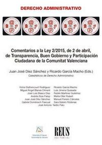 Produktbild: Comentarios a la Ley 2-2015, de 2 de abril, de transparencia, buen gobierno y participaci&oacute;n ciudadana en la Comunitat Valenciana