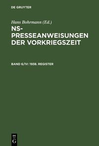Produktbild: 1938. Register