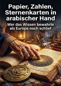 Produktbild: Papier, Zahlen, Sternenkarten in arabischer Hand