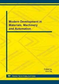 Produktbild: Modern Development in Materials, Machinery and Automation
