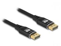 Produktbild: Delock DisplayPort Anschlusskabel DisplayPort Stecker 3 m Schwarz 80622 8K UHD, vergoldete Steckkontakte, dreifach geschirmt DisplayPort-Kabel