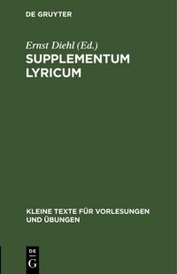 Produktbild: Supplementum lyricum
