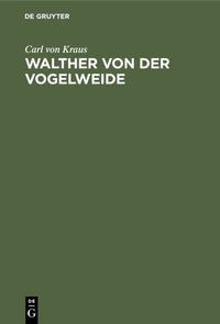 Produktbild: Walther von der Vogelweide