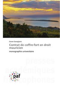 Produktbild: Contrat de coffre-fort en droit mauricien