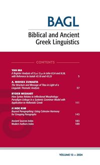 Produktbild: Biblical and Ancient Greek Linguistics, Volume 12