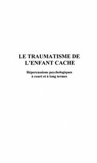 Produktbild: Traumatisme de l'enfance cachele
