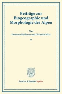 Produktbild: Beitr&auml;ge zur Biogeographie und Morphologie der Alpen.