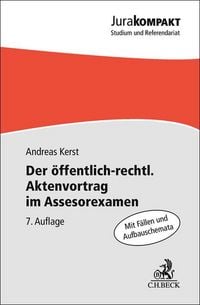 Produktbild: Der &ouml;ffentlich-rechtliche Aktenvortrag im Assessorexamen