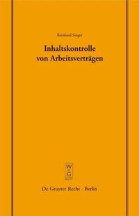 Produktbild: Inhaltskontrolle von Arbeitsvertr&auml;gen