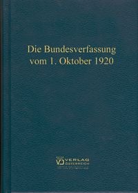 Produktbild: Die Bundesverfassung vom 1. Oktober 1920