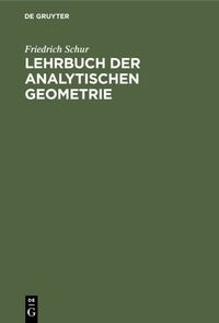 Produktbild: Lehrbuch der Analytischen Geometrie