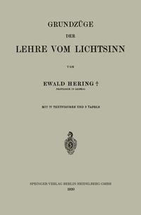 Produktbild: Grundz&uuml;ge der Lehre vom Lichtsinn