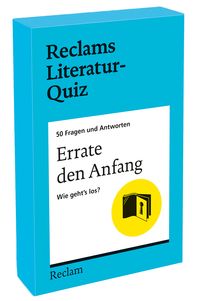 Produktbild: Errate den Anfang. Wie geht&rsquo;s los? 50 Fragen und Antworten f&uuml;r B&uuml;chermenschen