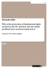 Produktbild: Why is the protection of fundamental rights needed in the EU and how has the initial problem been resolved (until now)?